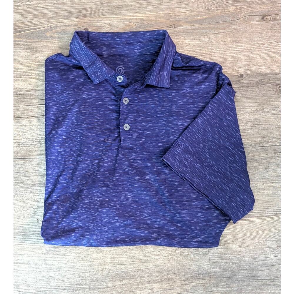 Mens CHAMPION C9 Dry Fit Short Sleeve Purple Polo Shirt Size XL